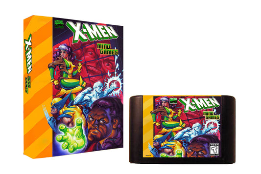 X-Men Mind Games Prototype Reproduction Cartridge - Rare Unreleased Marvel Game - Sega Genesis 32X Compatible