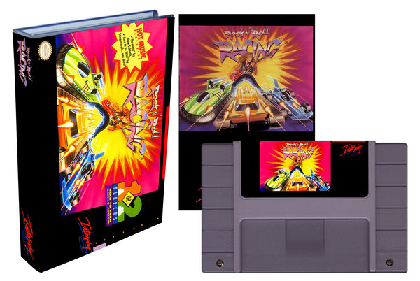 Rock 'n Roll Racing (SNES Compatible) - Reproduction Video Game Cartridge with Case and Manual