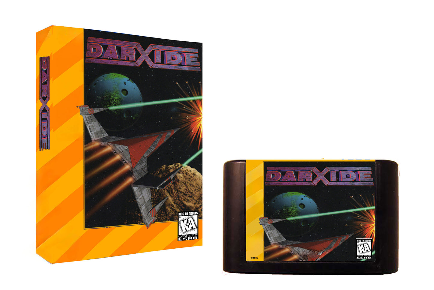 Darxide (32X Compatible) (32X Shell) – Reproduction Video Game Cartridge with Case