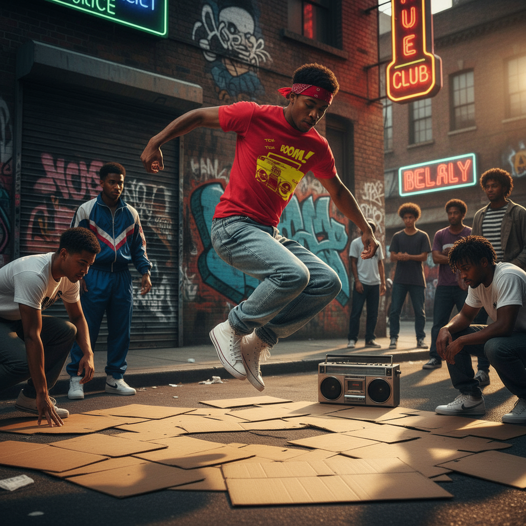 Breakdancing scene