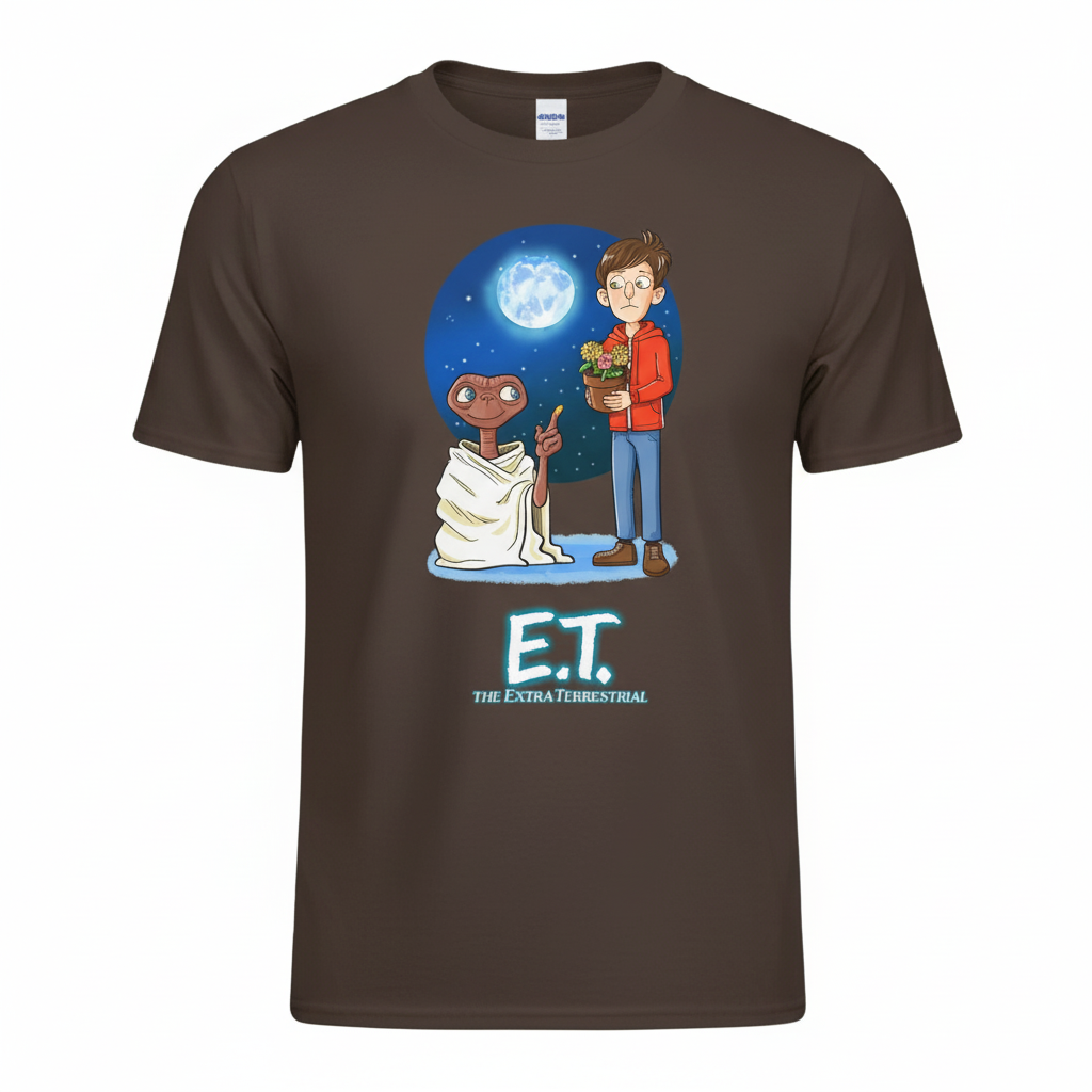 Brown E.T. t-shirt