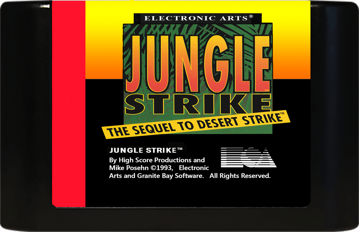 Jungle Strike (Genesis Compatible) - Reproduction Video Game Cartridge image 0