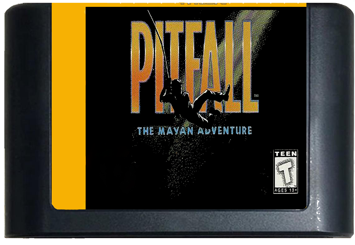Pitfall: The Mayan Adventure (32X Compatible) - Reproduction Video Game Cartridge with Case and Manual