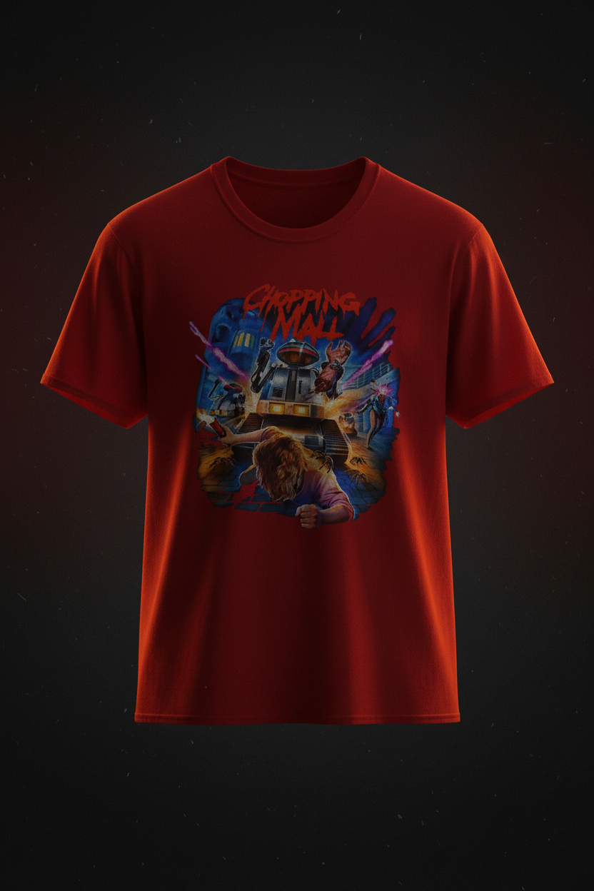 Chopping Mall Red Tee - Staged