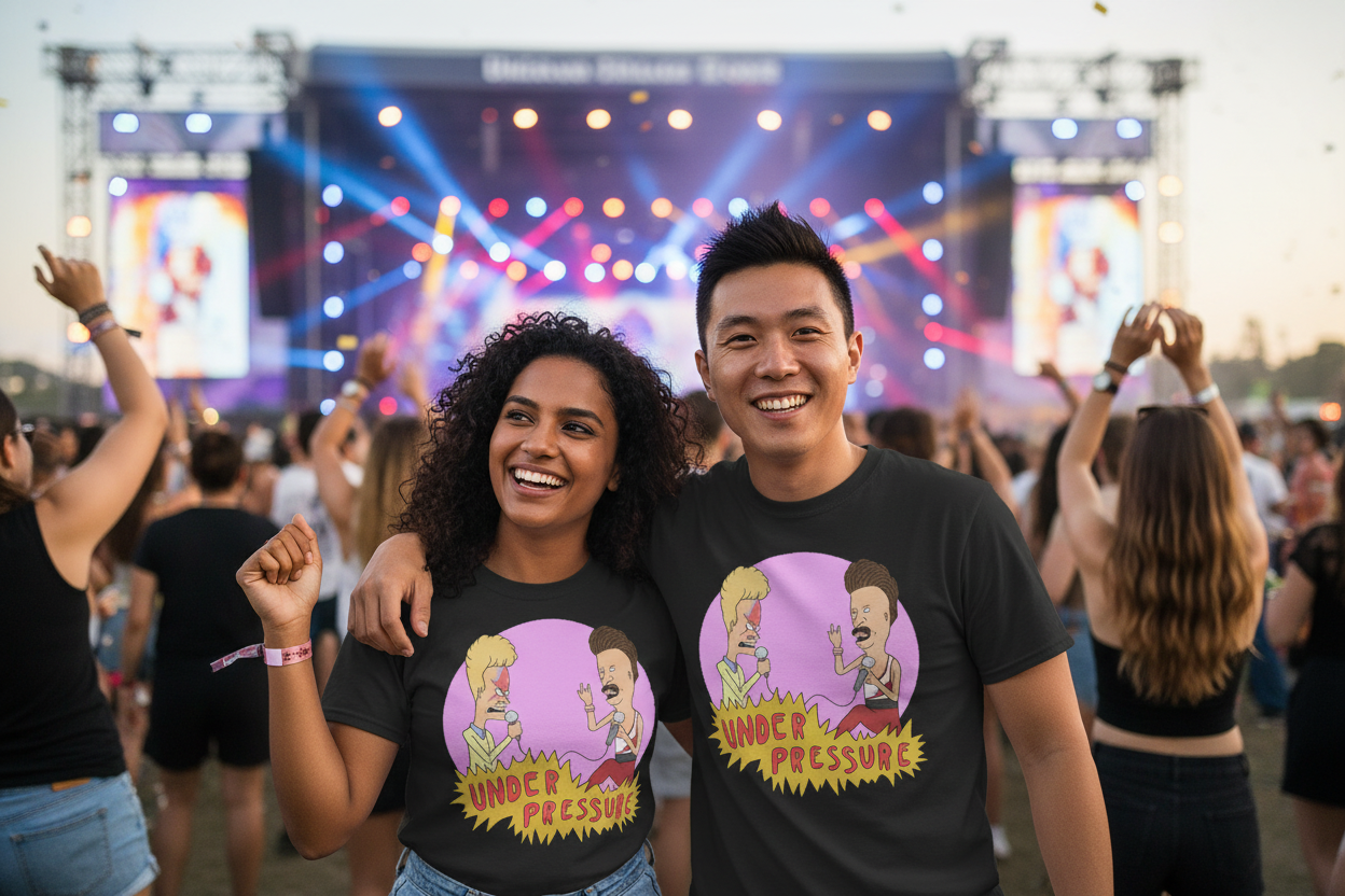 Couple at music festival