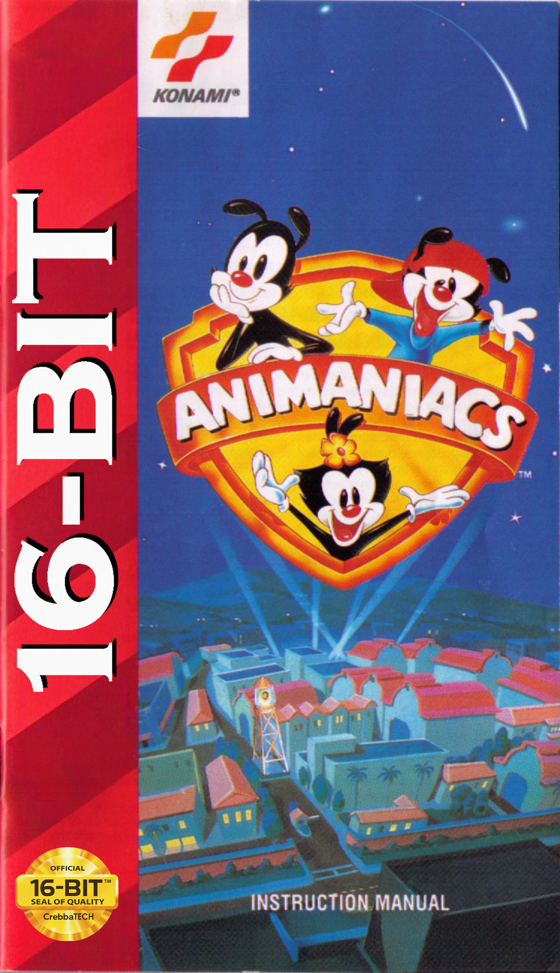 Animaniacs (Genesis Compatible) - Reproduction Video Game Cartridge with Case and Manual