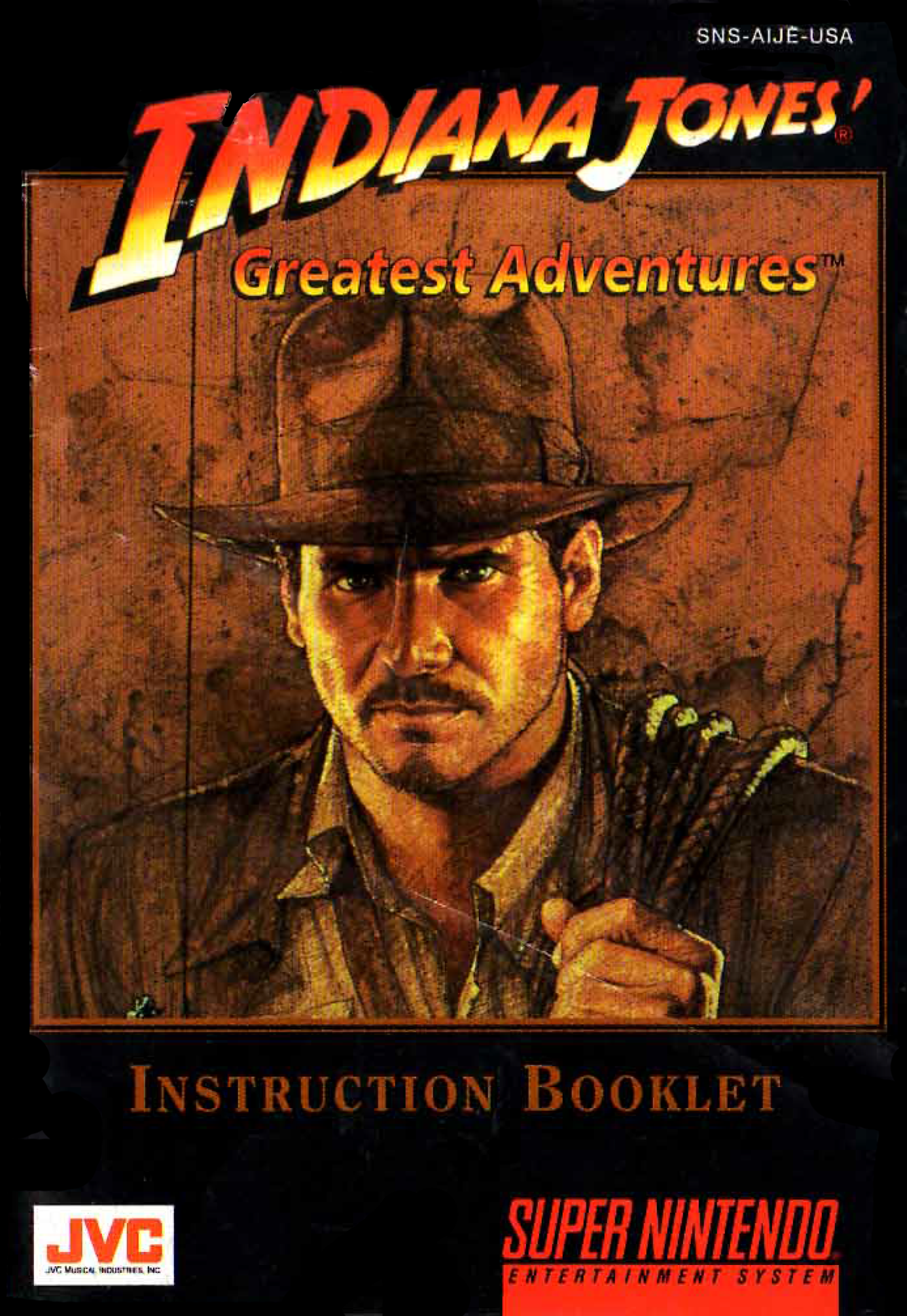 Indiana Jones' Greatest Adventures (SNES Compatible) - Reproduction Video Game Cartridge with Box and Manual