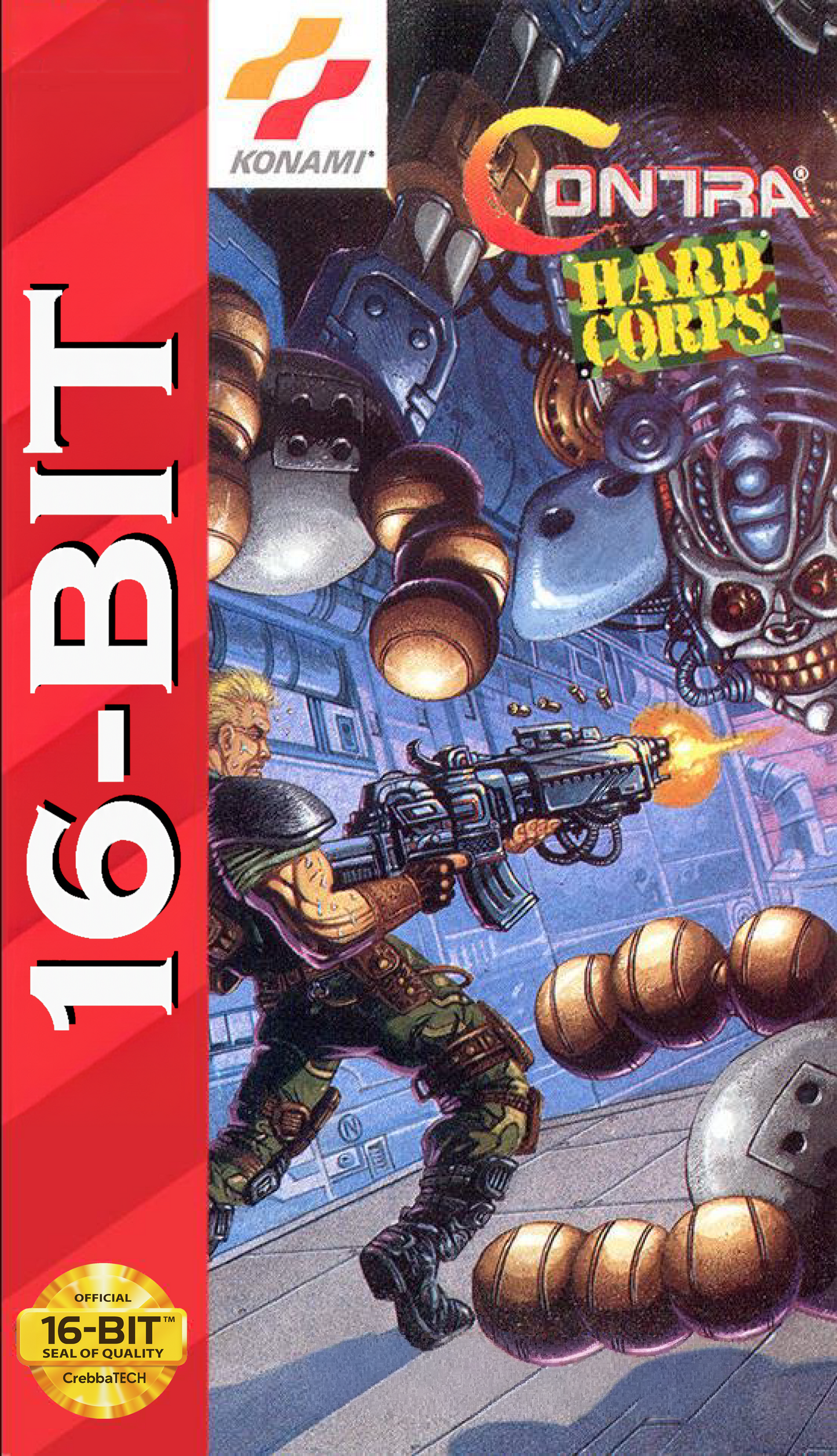 Contra Hard Corps: Enhanced Edition (Genesis Compatible) - Reproduction Video Game Cartridge with Case and Manual