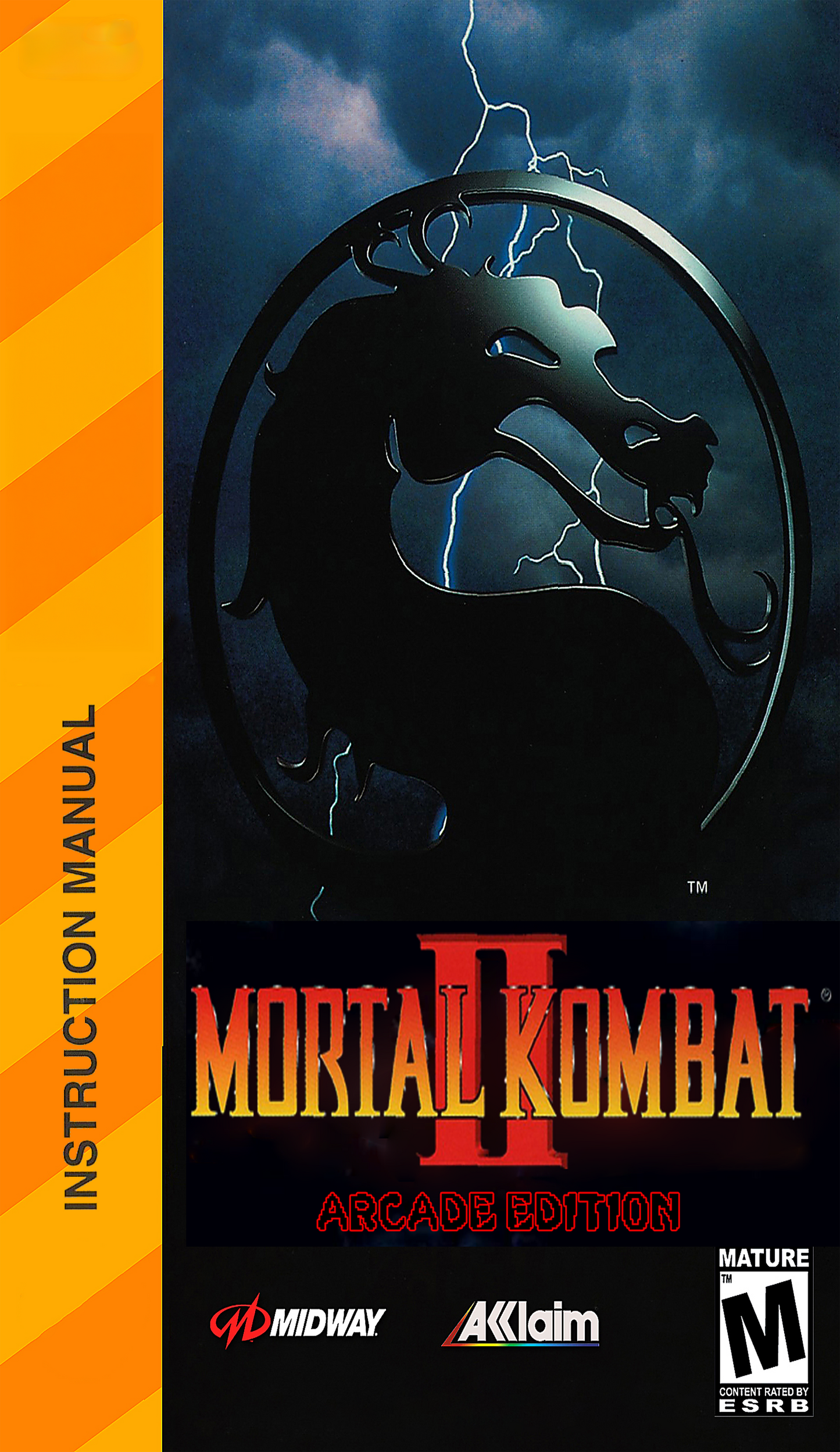 Mortal Kombat II Arcade Edition (32X Compatible) (32X Shell) – Reproduction Video Game Cartridge with Case and Manual