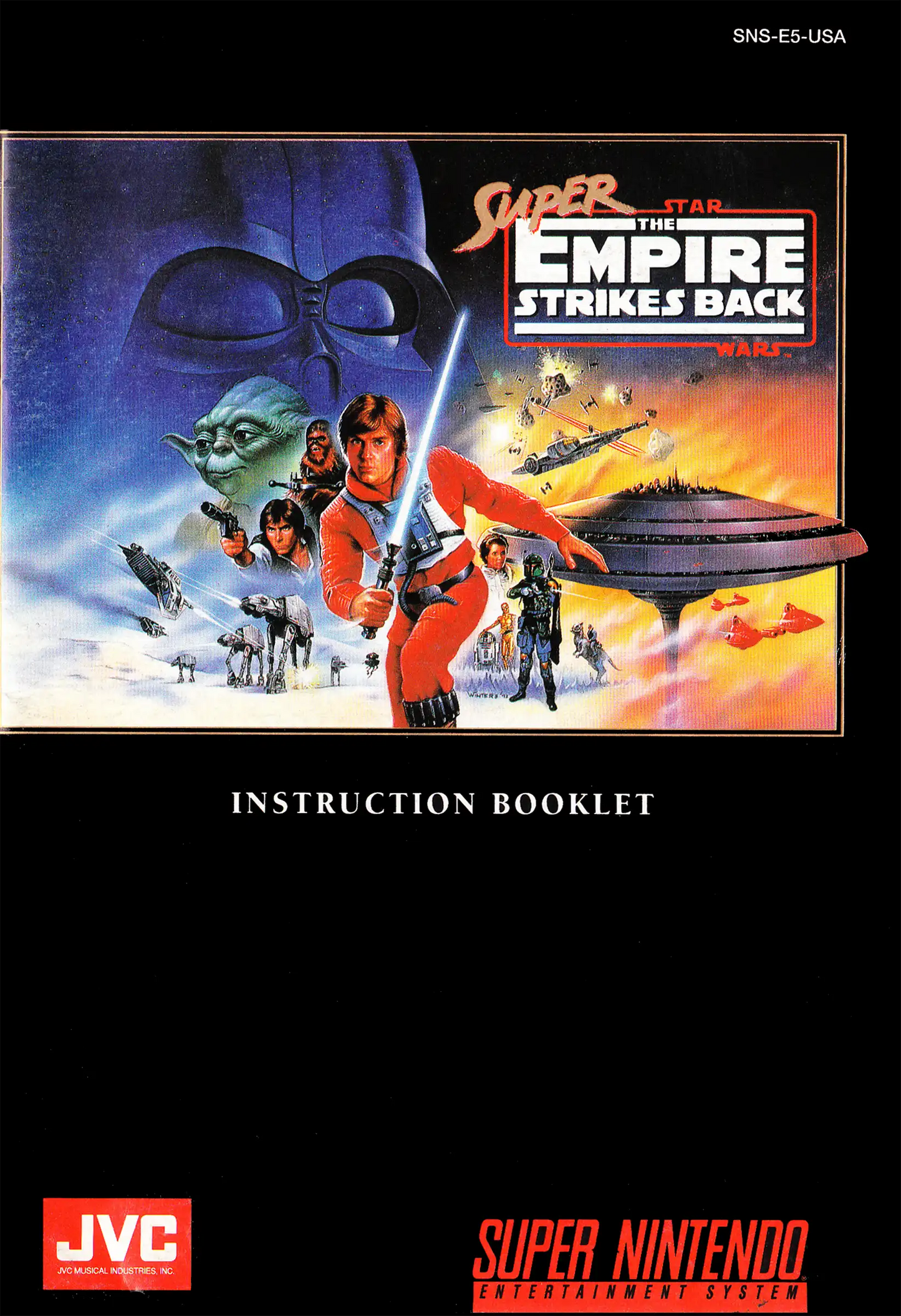 Super Star Wars: The Empire Strikes Back (SNES Compatible) - Reproduction Video Game Cartridge with Case and Manual