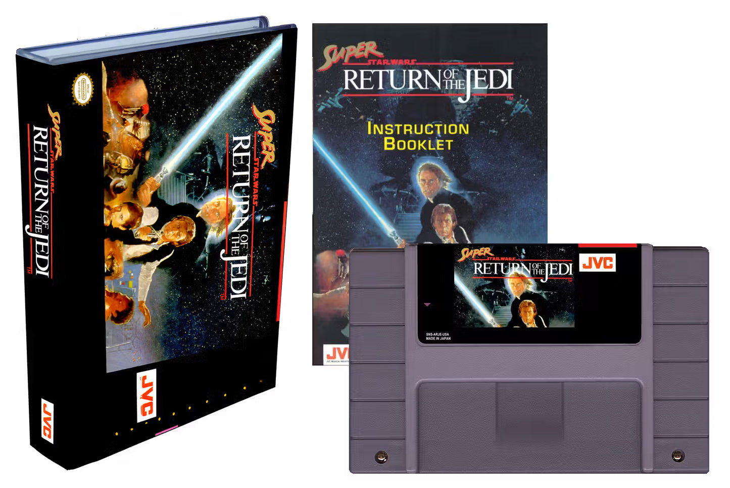 Super Star Wars: Return of the Jedi (SNES Compatible) - Reproduction Video Game Cartridge with Case and Manual image 0