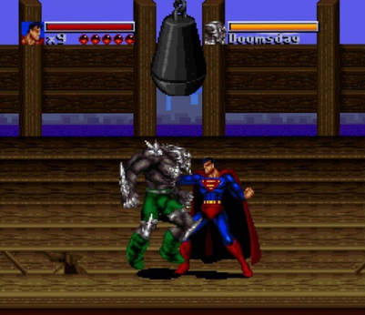 The Death and Return of Superman (SNES Compatible) - Reproduction Video Game Cartridge with Case and Manual