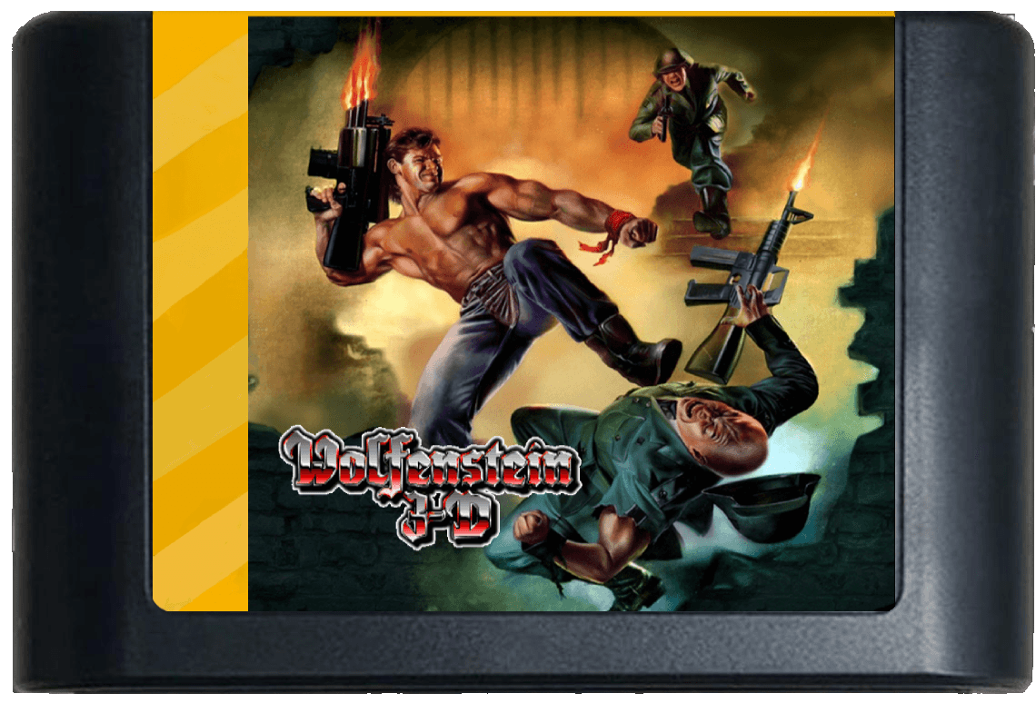 Wolfenstein 3D (Shareware, Homebrew) (32X Compatible) - Reproduction Video Game Cartridge image 0