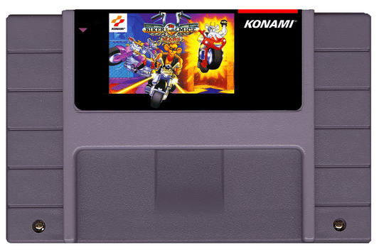 Biker Mice From Mars (SNES Compatible) - Reproduction Video Game Cartridge with Case and Manual image 1