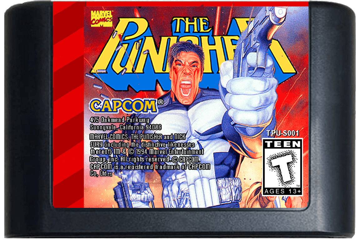 The Punisher (Genesis Compatible) - Reproduction Video Game Cartridge image 0
