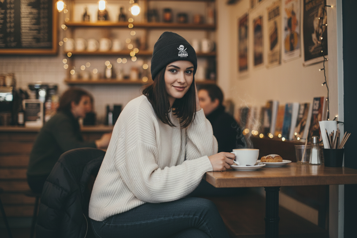 The Goonies - Beanie Female model cozy indoor