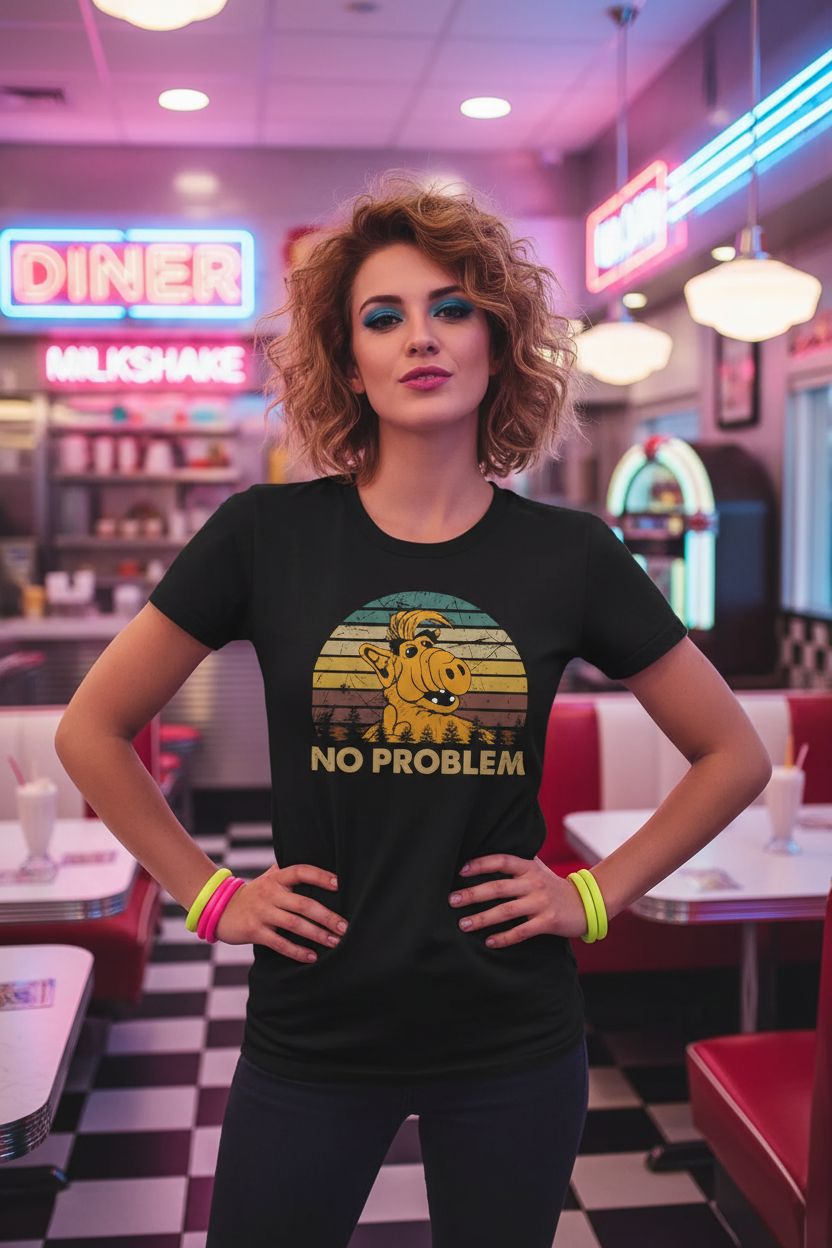 Female model in diner