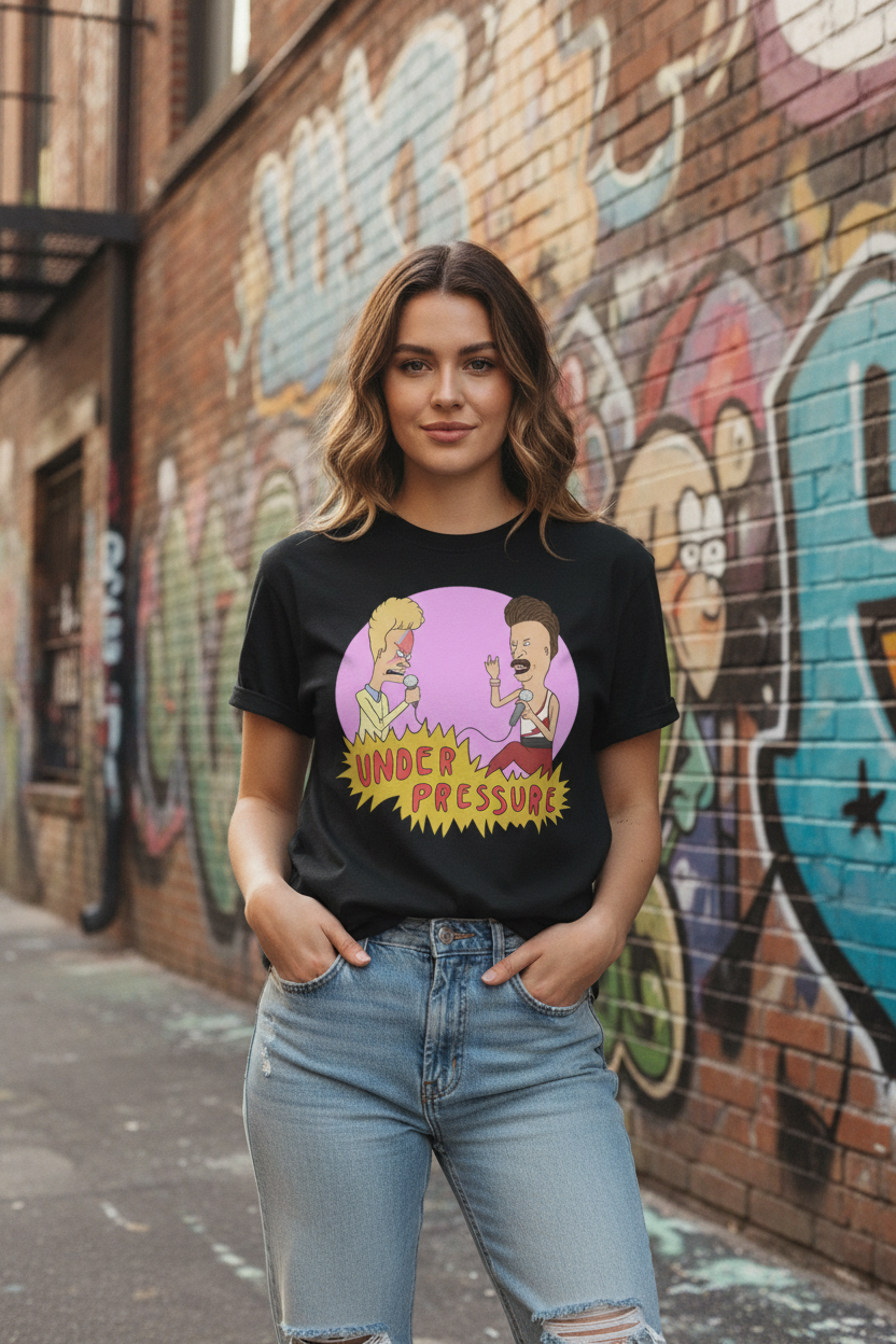 Female model in urban street setting