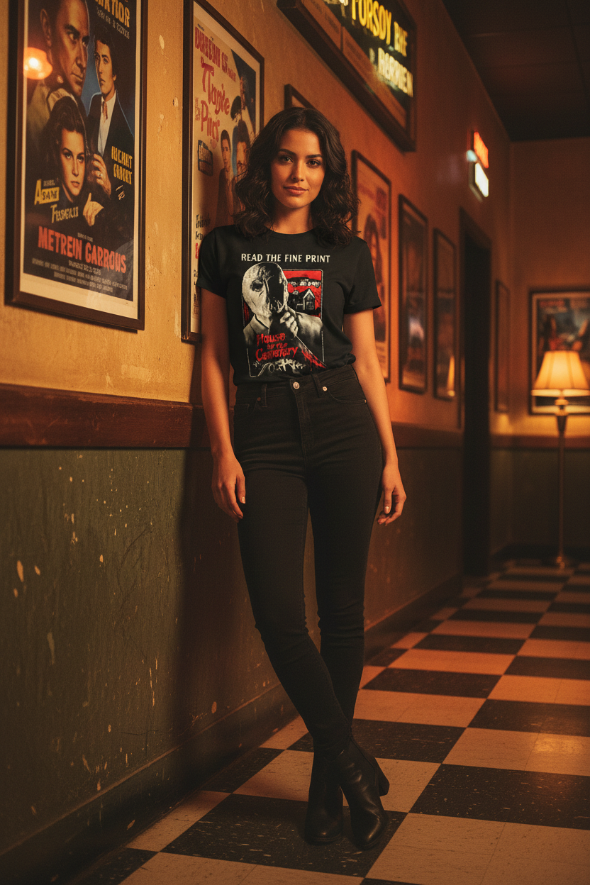 Female model retro theater