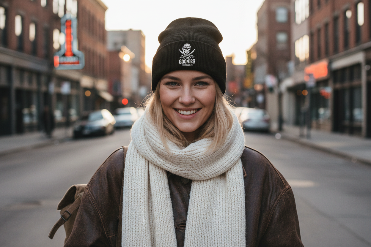 The Goonies - Beanie Female model urban winter