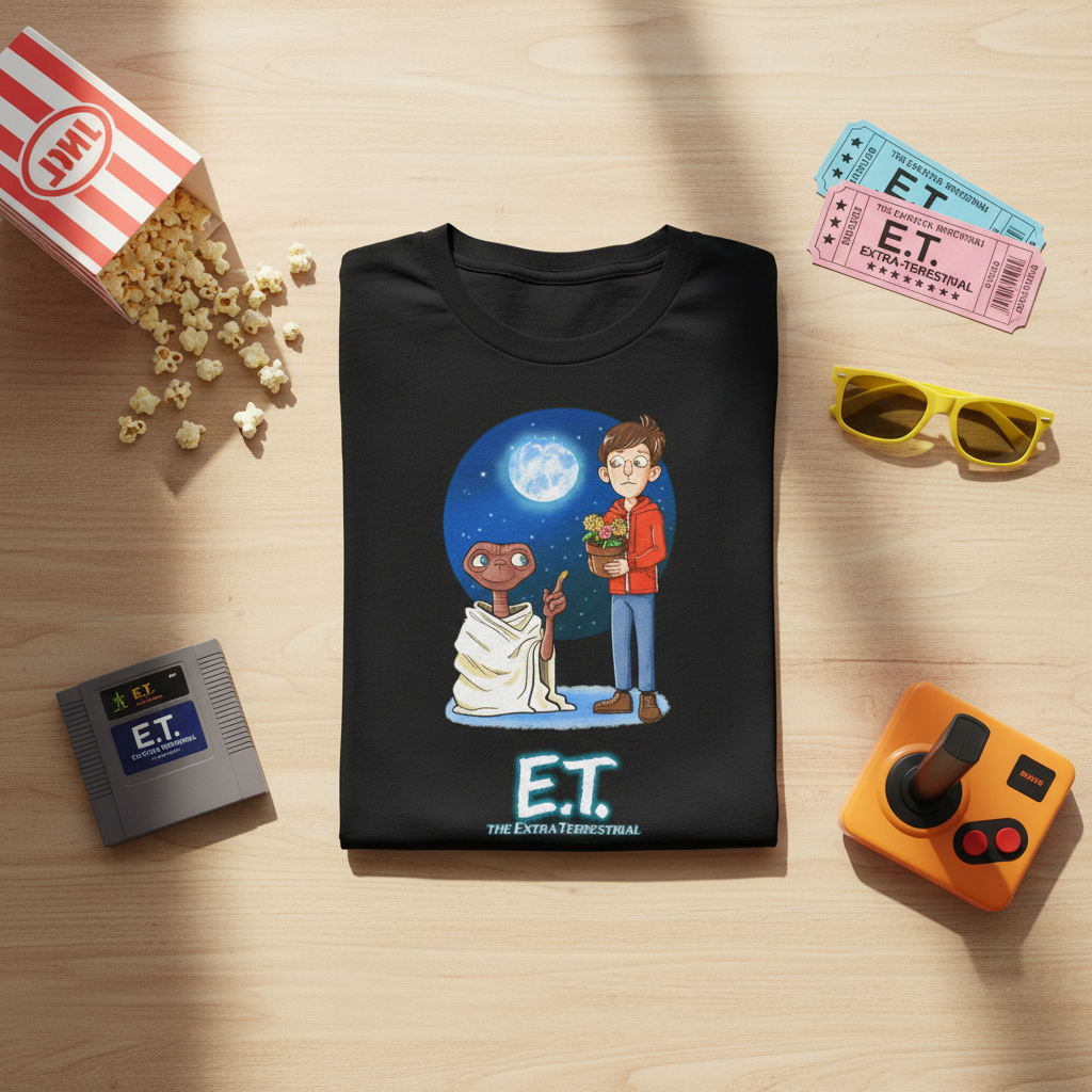 Flat lay with 80s props