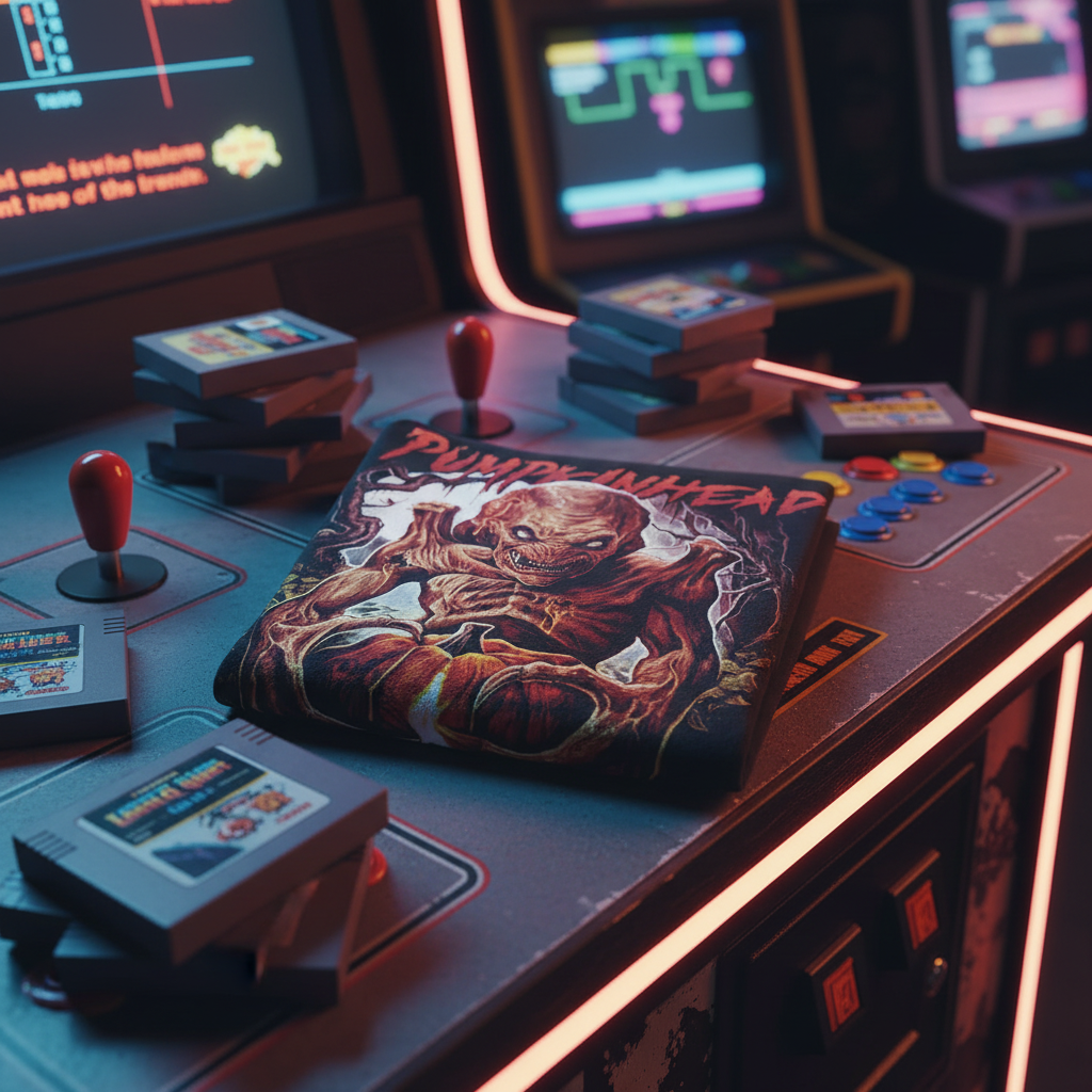 Folded on arcade cabinet