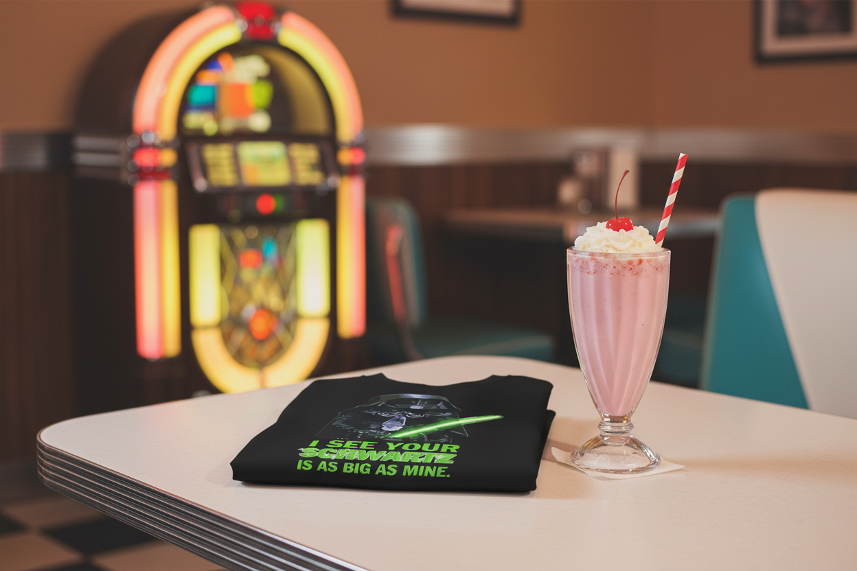 Folded on diner table