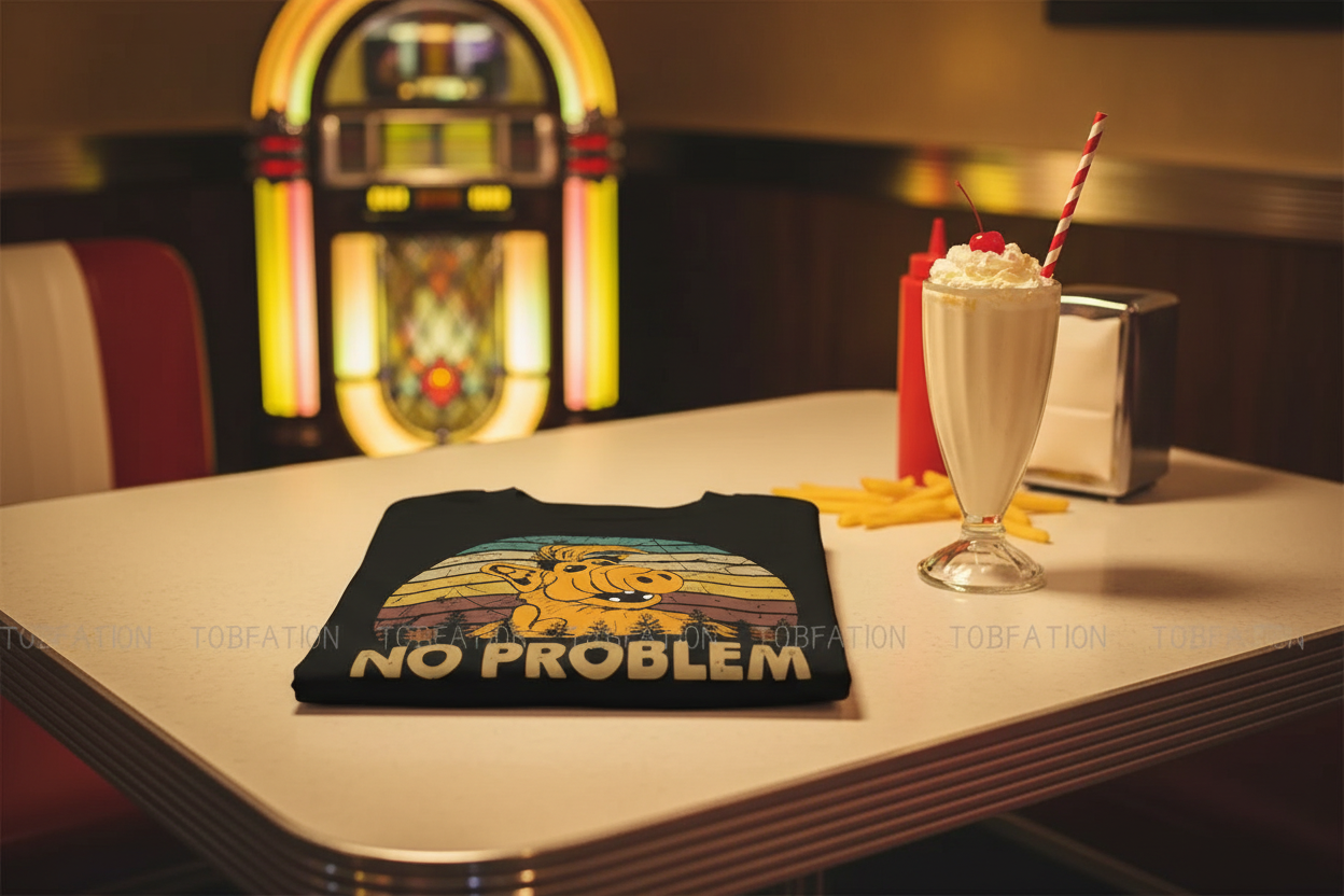 Folded on diner table