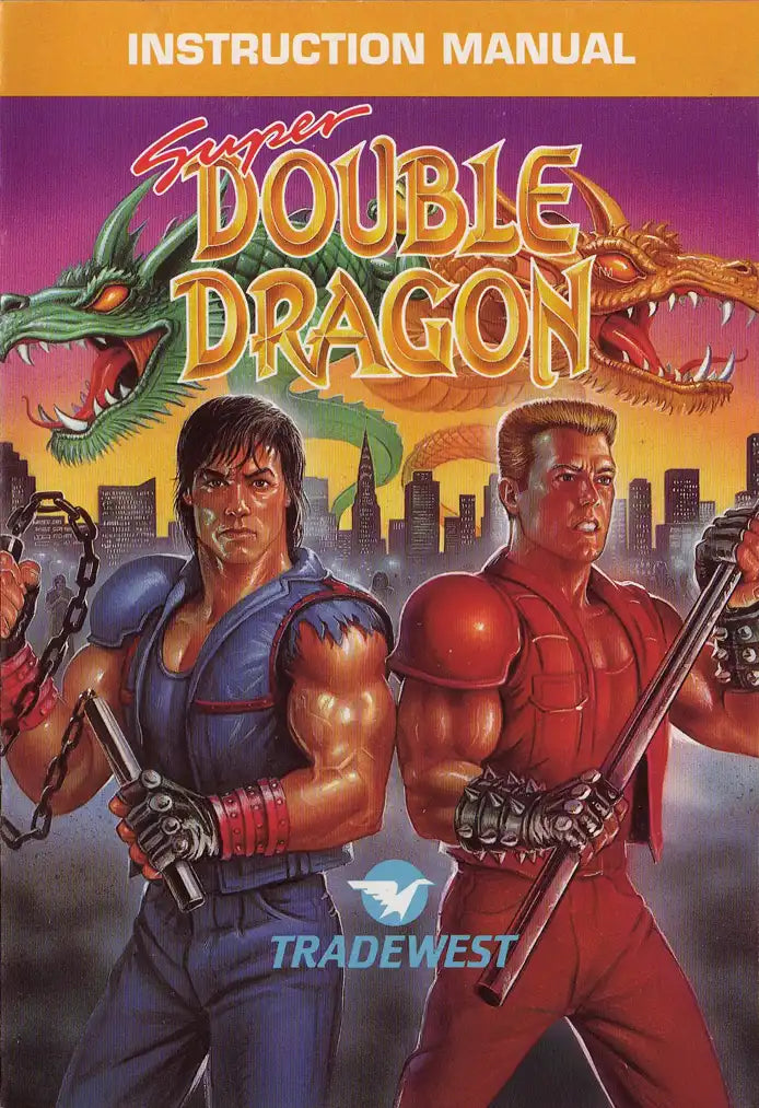 Super Double Dragon (SNES Compatible) - Reproduction Video Game Cartridge with Box and Manual