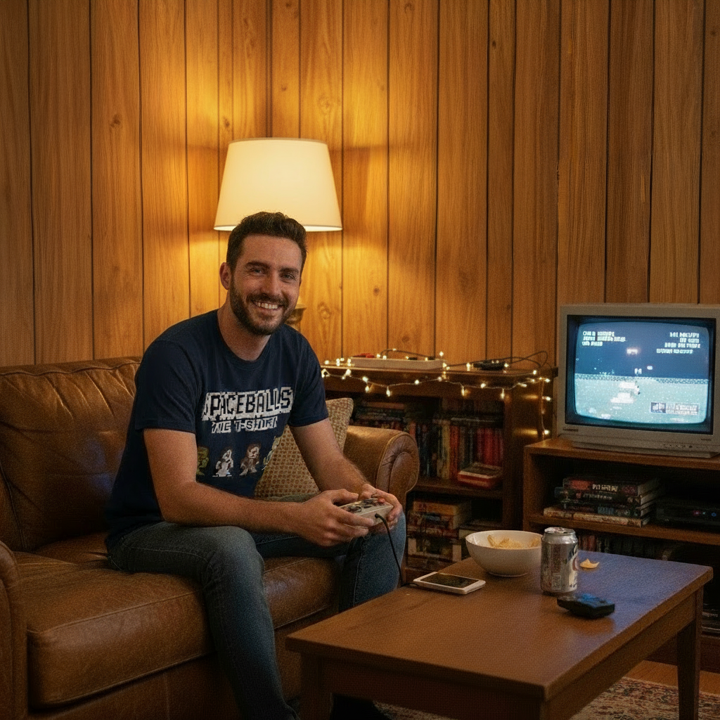 80s Spaceballs Video Game T-Shirt - Retro 8-Bit Arcade Gaming Tee - Unisex Cotton Gamer Shirt