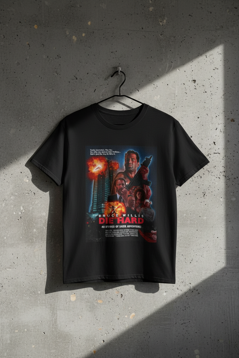 Hanging shirt industrial background