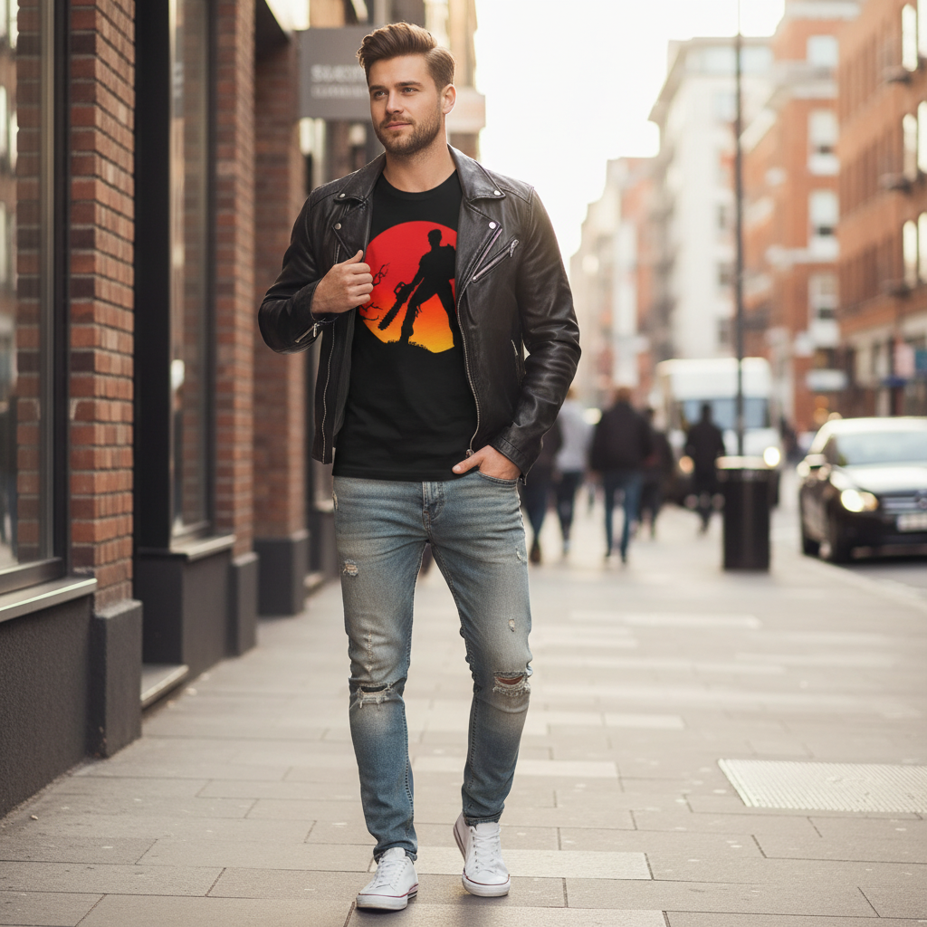 Ash vs Evil Dead T-Shirt - Horror Movie Graphic Tee - Retro Cult Classic Apparel