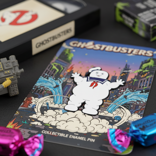 Stay Puft Marshmallow Man Enamel Pin – Retro Ghostbusters Collectible