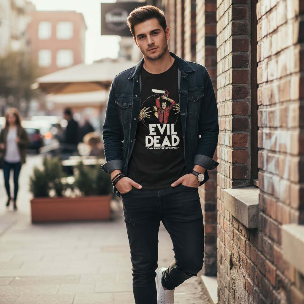 Evil Dead T-Shirt - Sam Raimi Horror Movie Graphic Tee - Retro Cult Classic