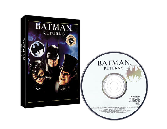 Batman Returns Longbox with cover and disc on a white background.  Batman Returns Sega CD Screenshot - CrebbaTECH: RETROVERSE