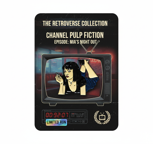 Mia Wallace Enamel Pin – Pulp Fiction Movie Brooch, 90s Grunge Pop Culture Lapel Badge for Jackets, Bags & Collectors