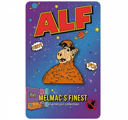 Funny ALF Enamel Pin – 80s TV Show Cartoon Alien Lapel Badge for Backpacks, Jackets, Gifts & Collectors