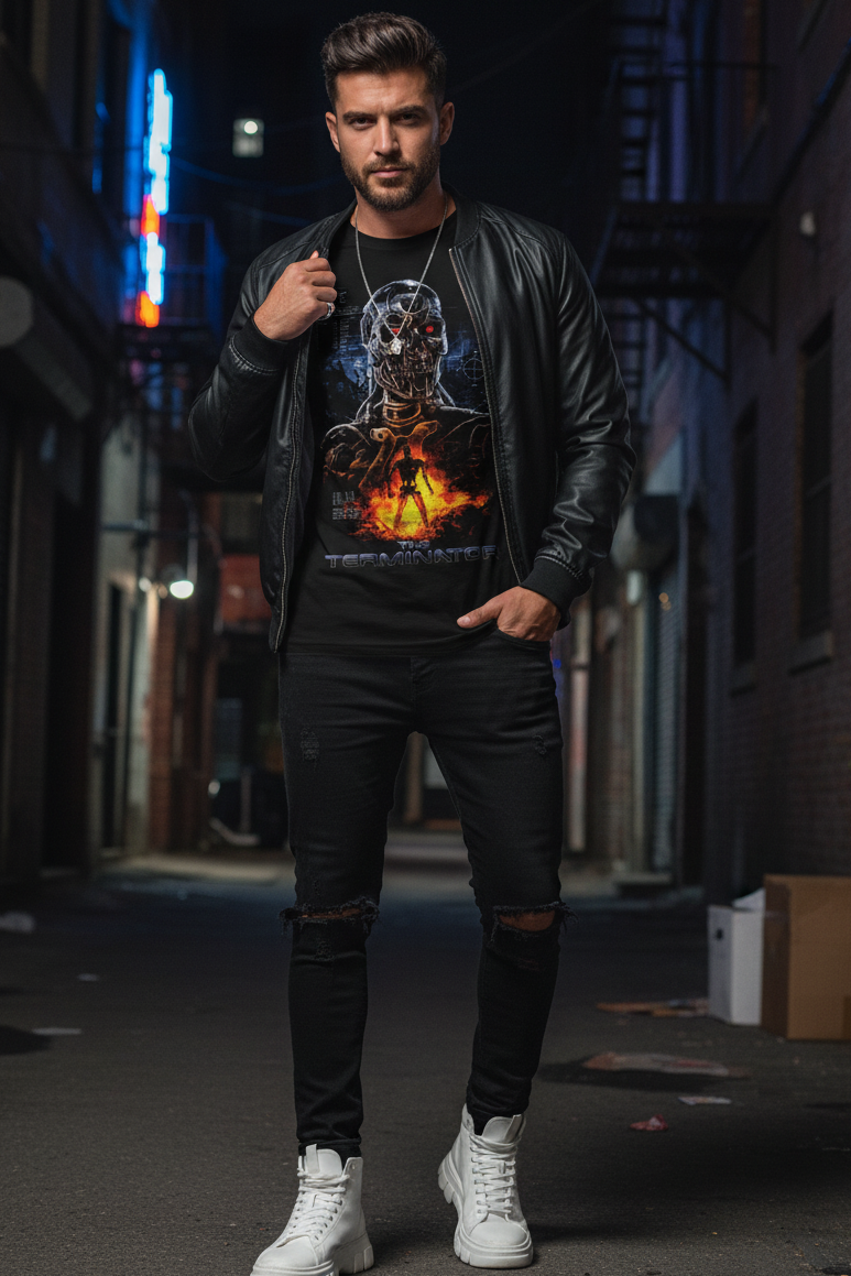 Male model in urban setting