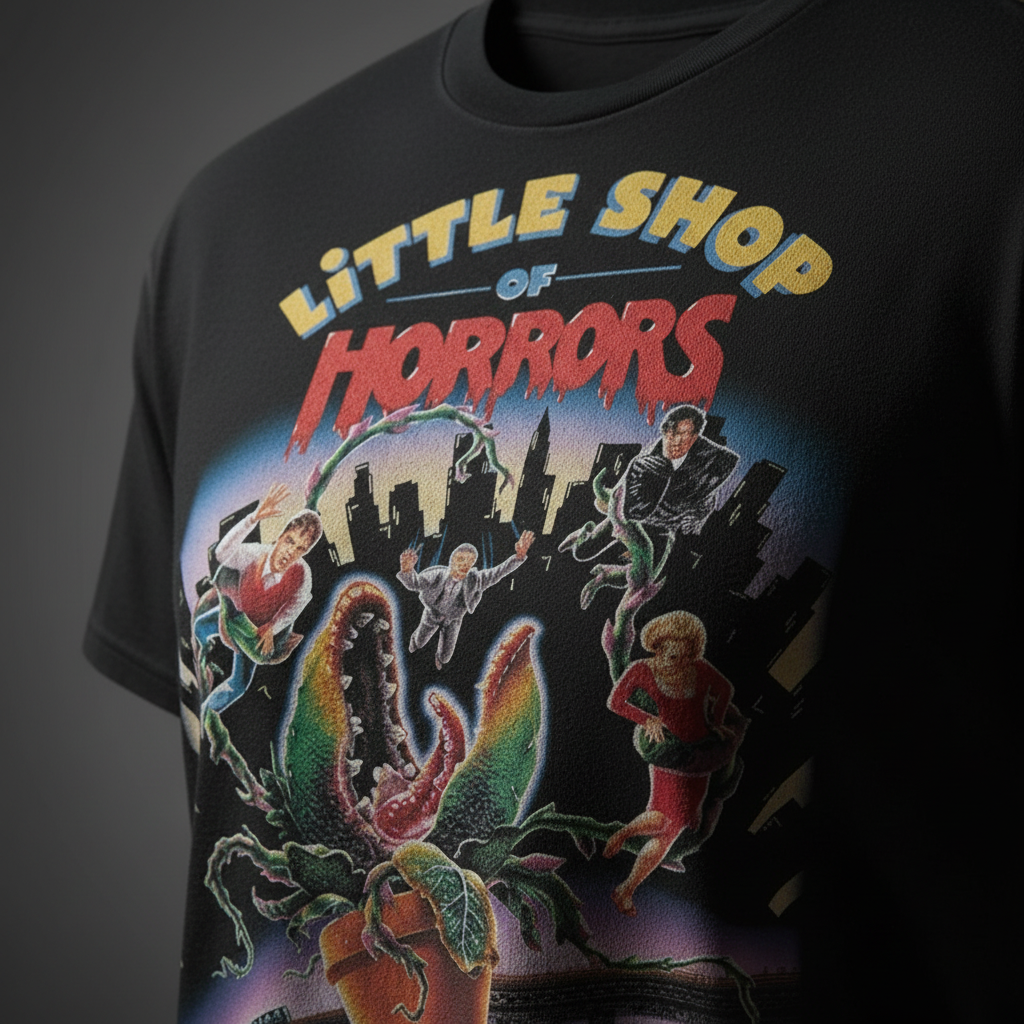 Little Shop of Horrors Retro Tee
Medium close-up detail shot