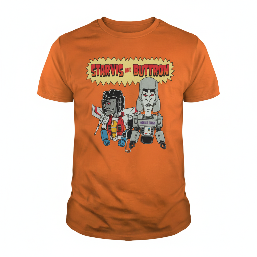 Orange Beavis and Butt-Head t-shirt