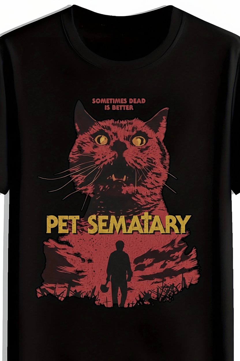 Pet Sematary t-shirt detail profile shot