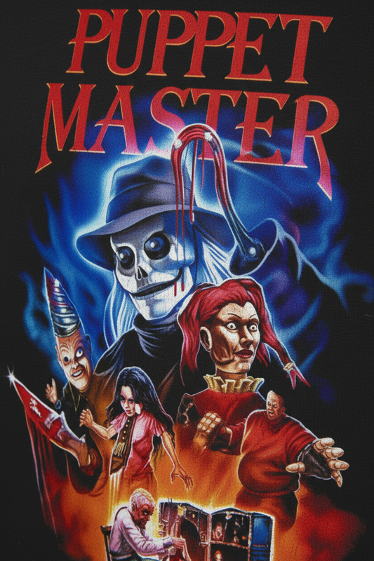 Puppet Master t-shirt close-up detail