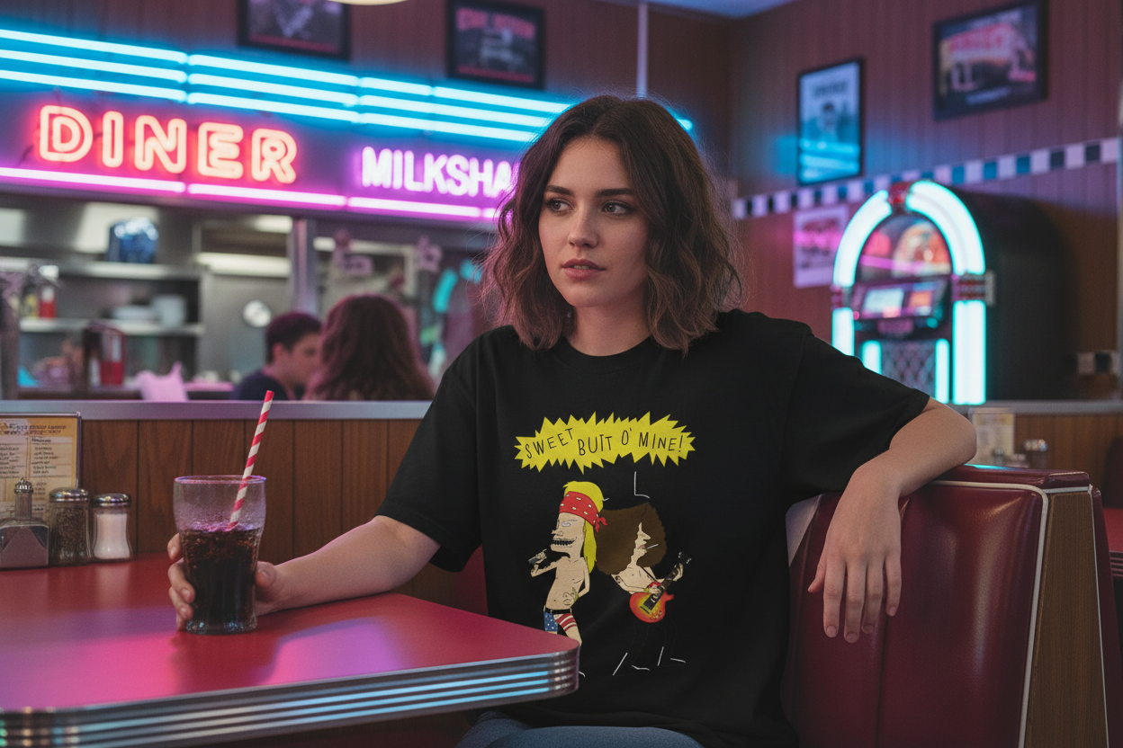 Beavis Butthead Guns N Roses Parody Retro Diner Style