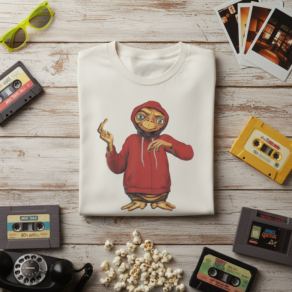 Retro flat lay with 80s items