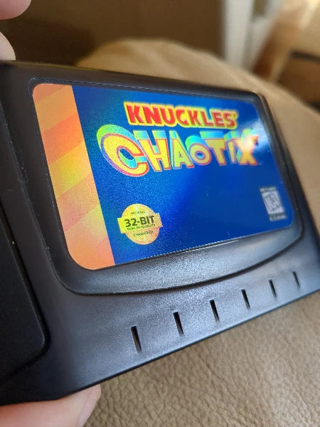 Knuckles' Chaotix (32X Compatible) (32X Shell) – Reproduction Video Game Cartridge with Holographic Label, Case and Manual