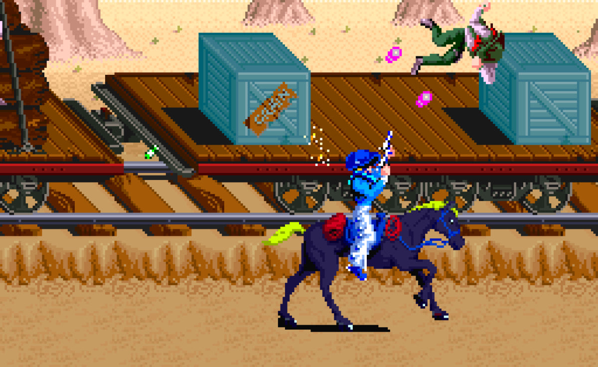 Sunset Riders (SNES Compatible) - Reproduction Video Game Cartridge