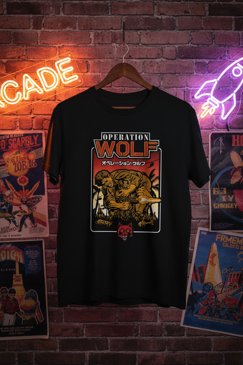Operation Wolf Tee - T-shirt hanging on wall