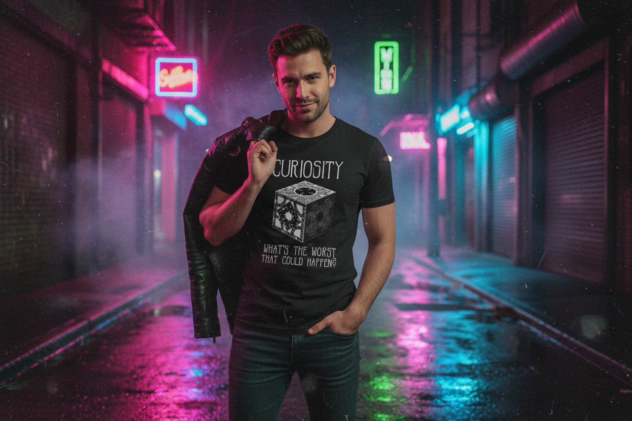 Curiosity - Hellraiser Tee Urban Man with Neon Lights