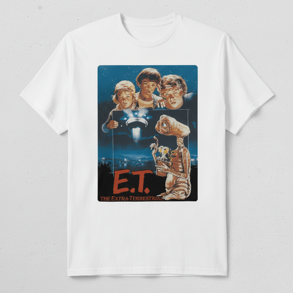 White E.T. t-shirt