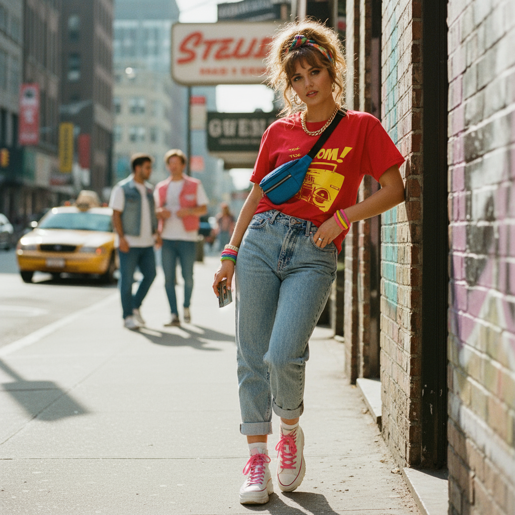 Woman in everyday street fashion